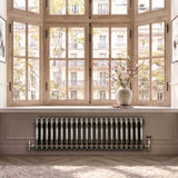 Klassischer 3-Säulen-Heizkörper mit TRV – 300 x 1010 mm - Rohmetall