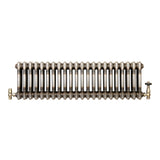 Klassischer 3-Säulen-Heizkörper mit TRV – 300 x 1010 mm - Rohmetall