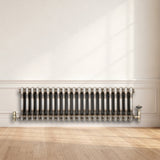 Klassischer 3-Säulen-Heizkörper mit TRV – 300 x 1010 mm - Rohmetall