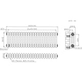 Klassischer 3-Säulen-Heizkörper mit TRV – 300 x 1010 mm - Rohmetall