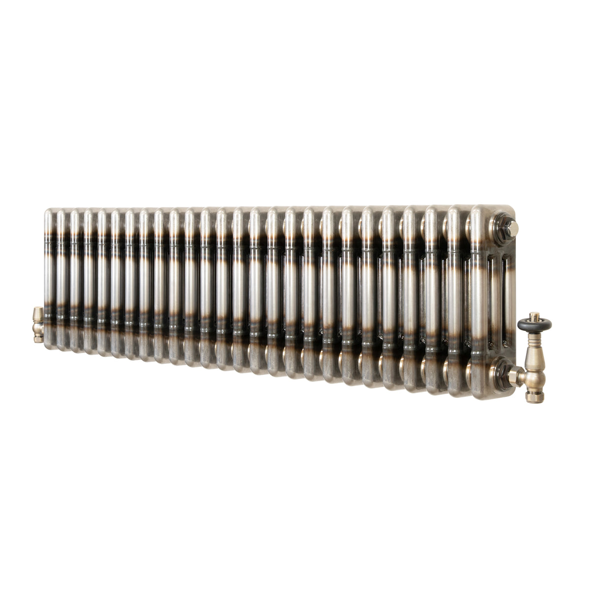Klassischer 3-Säulen-Heizkörper mit TRV – 300 x 1190 mm - Rohmetall
