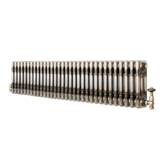 Klassischer 3-Säulen-Heizkörper mit TRV – 300 x 1460 mm - Rohmetall