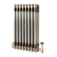 Klassischer 3-Säulen-Heizkörper mit TRV – 600 x 425 mm - Rohmetall