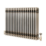 Klassischer 3-Säulen-Heizkörper mit TRV – 600 x 830 mm - Rohmetall
