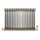 Klassischer 3-Säulen-Heizkörper mit TRV – 600 x 830 mm - Rohmetall