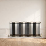Klassischer 3-Säulen-Heizkörper mit TRV – 600 x 1190 mm - Rohmetall