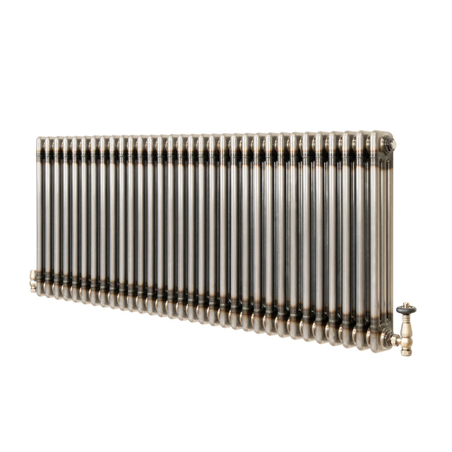 Klassischer 3-Säulen-Heizkörper mit TRV – 600 x 1460 mm - Rohmetall