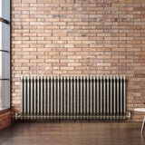Klassischer 3-Säulen-Heizkörper mit TRV – 600 x 1460 mm - Rohmetall