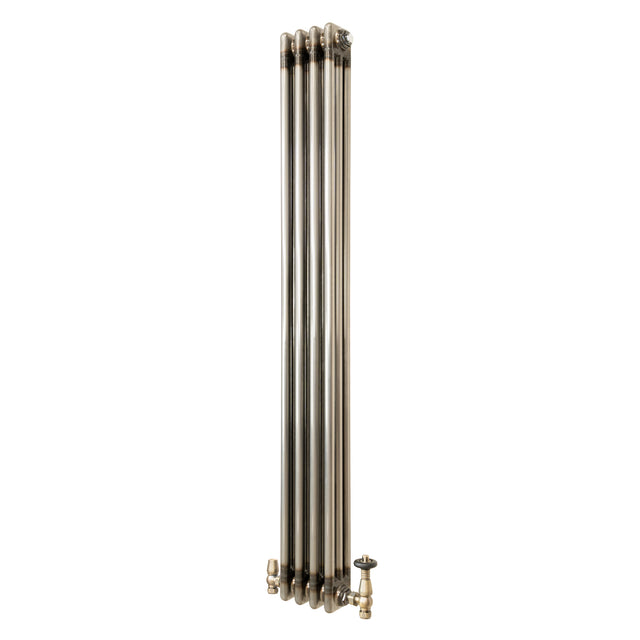 Klassischer 3-Säulen-Heizkörper mit TRV – 1500 x 200 mm - Rohmetall