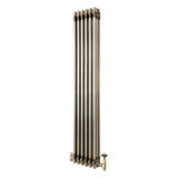 Klassischer 3-Säulen-Heizkörper mit TRV – 1500 x 290 mm - Rohmetall