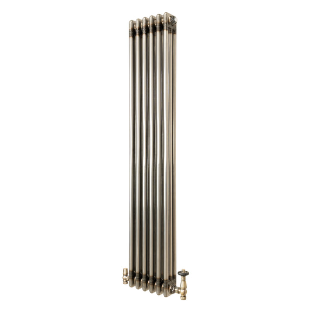 Klassischer 3-Säulen-Heizkörper mit TRV – 1500 x 290 mm - Rohmetall