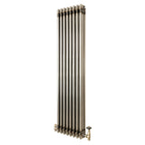 Klassischer 3-Säulen-Heizkörper mit TRV – 1500 x 380 mm - Rohmetall