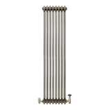 Klassischer 3-Säulen-Heizkörper mit TRV – 1500 x 380 mm - Rohmetall