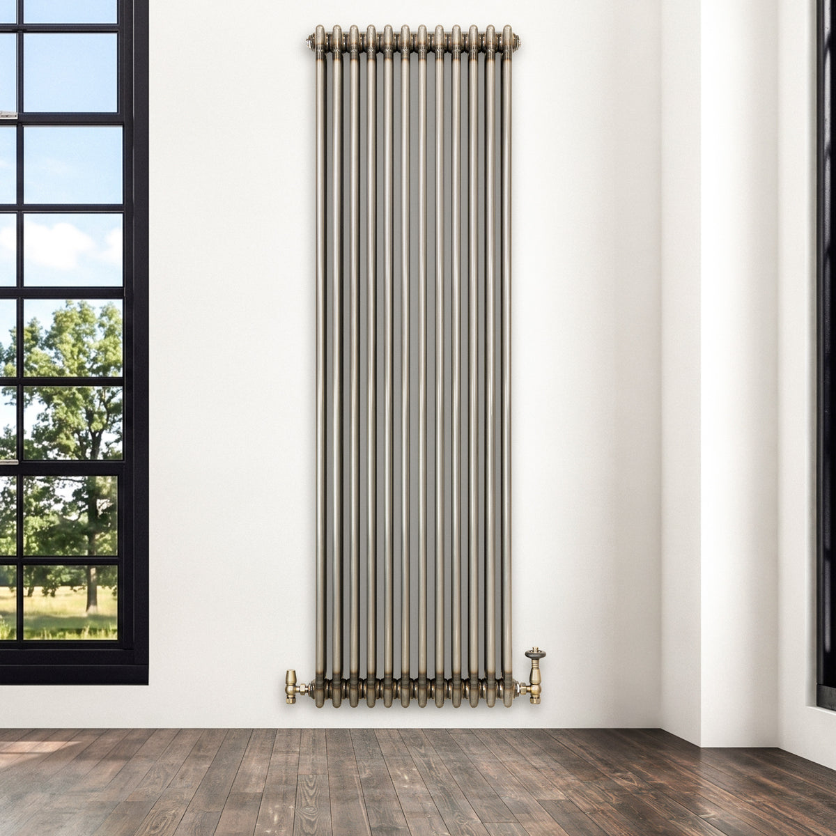 Klassischer 3-Säulen-Heizkörper mit TRV – 1800 x 560 mm - Rohmetall - view 4