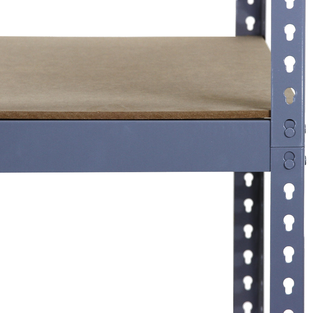 Graues Q-Rax Lagerregal mit stabilen Metallrahmen, Holzregalen, 120cm x 180cm x 50cm, ideal für Lagerung und Organisation in jedem Raum
