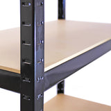 Schwarzes Monster Racking T-Rax Lagerregal mit drei stabilen Regalböden aus Holz, ideal für die Aufbewahrung von Werkzeugen und Materialien