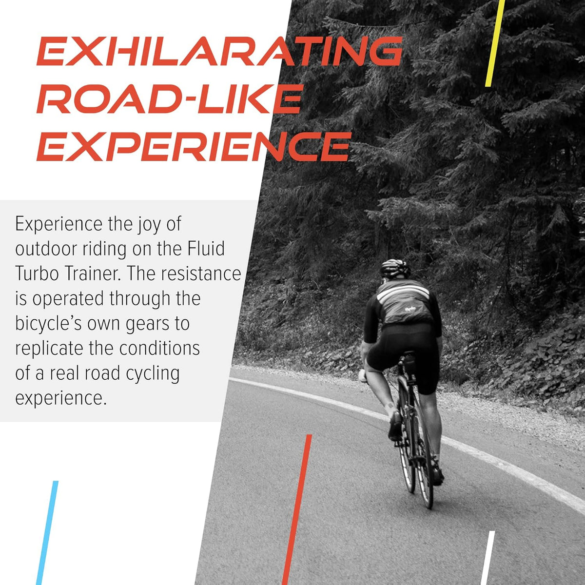 Flüssigkeits-Rollentrainer Velo Pro in Schwarz, mit robustem Design, ideal für das Indoor-Training und realistische Fahrbedingungen