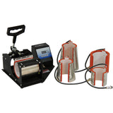 Monet-Tassen-Bastelset mit Wertdrucker, bestehend aus einer Druckmaschine und drei hitzebeständigen Tassenformen in silber und orange