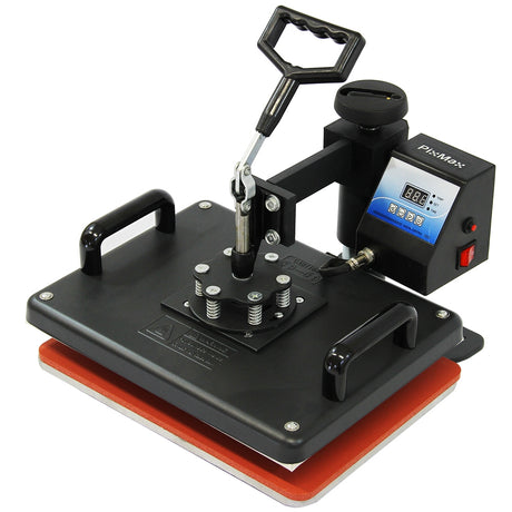 Multifunktions-Hitzepresse in Schwarz mit 38cm x 30cm Druckfläche, robustem Griff, digitalem Display und stabiler Bauweise für vielseitige Anwendungen