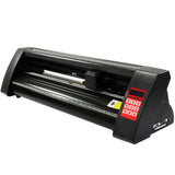 Schwarzer PixMax 720mm Vinyl Schneideplotter mit rotem Bedienfeld, präzisen Schneidern und robustem Gehäuse, ideal für kreative Projekte
