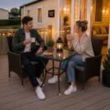Jardí Rattan Bistro Set Braun