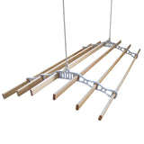 Weißer Deckentrockner von MonsterShop mit 1,2 m Länge, aus robustem Holz und Metall, ideal zum platzsparenden Trocknen von Wäsche