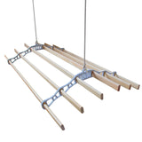 Weißer Deckentrockner von MonsterShop mit 1,2 m Länge, aus Holz und robustem Material, ideal zum Trocknen von Wäsche in Innenräumen