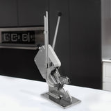 Kukoo Wurstfüller aus Edelstahl mit robustem Hebel, ideal für die Herstellung von Würsten, glänzende Oberfläche und stabile Basis für sicheren Halt