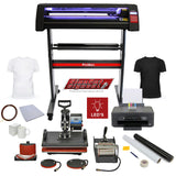 Das PixMax Da Vinci Set 5 in 1 umfasst eine Transferpresse, einen Vinyl Plotter und einen Drucker, ideal für kreative Projekte und personalisierte Designs