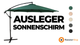 Ausleger-Sonnenschirm 3m - Grün