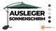 Ausleger-Sonnenschirm 3m mit Halbem Beschwerfuß – Creme