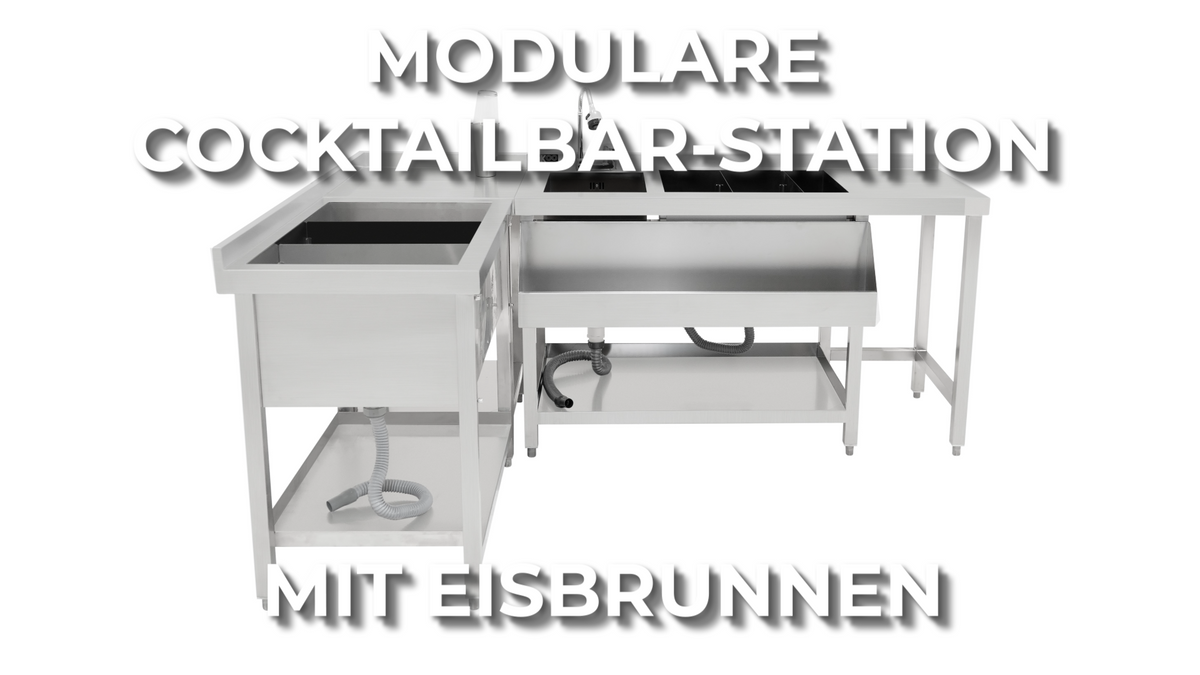 Modulare Cocktail-Bar-Station mit Eisbrunnen