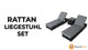 Liegestuhlset aus Rattan