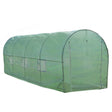 Transparenter Polytunnel aus 25 mm dickem Material, 6 m lang und 3 m breit, mit gewölbtem Dach und seitlichen Belüftungsfenstern für optimale Pflanzenbedingungen